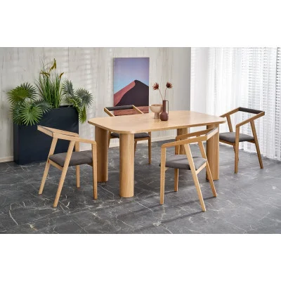 FLOATING TABLE ELEFANTE RECTANGULAR, NATURAL OAK